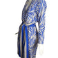 YVES SAINT LAURENT- 1989 Print Silk Wrap Dress, Size 10
