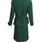 CHRISTIAN DIOR- 1950s Belted Green Wool Tweed Suit, Size 4