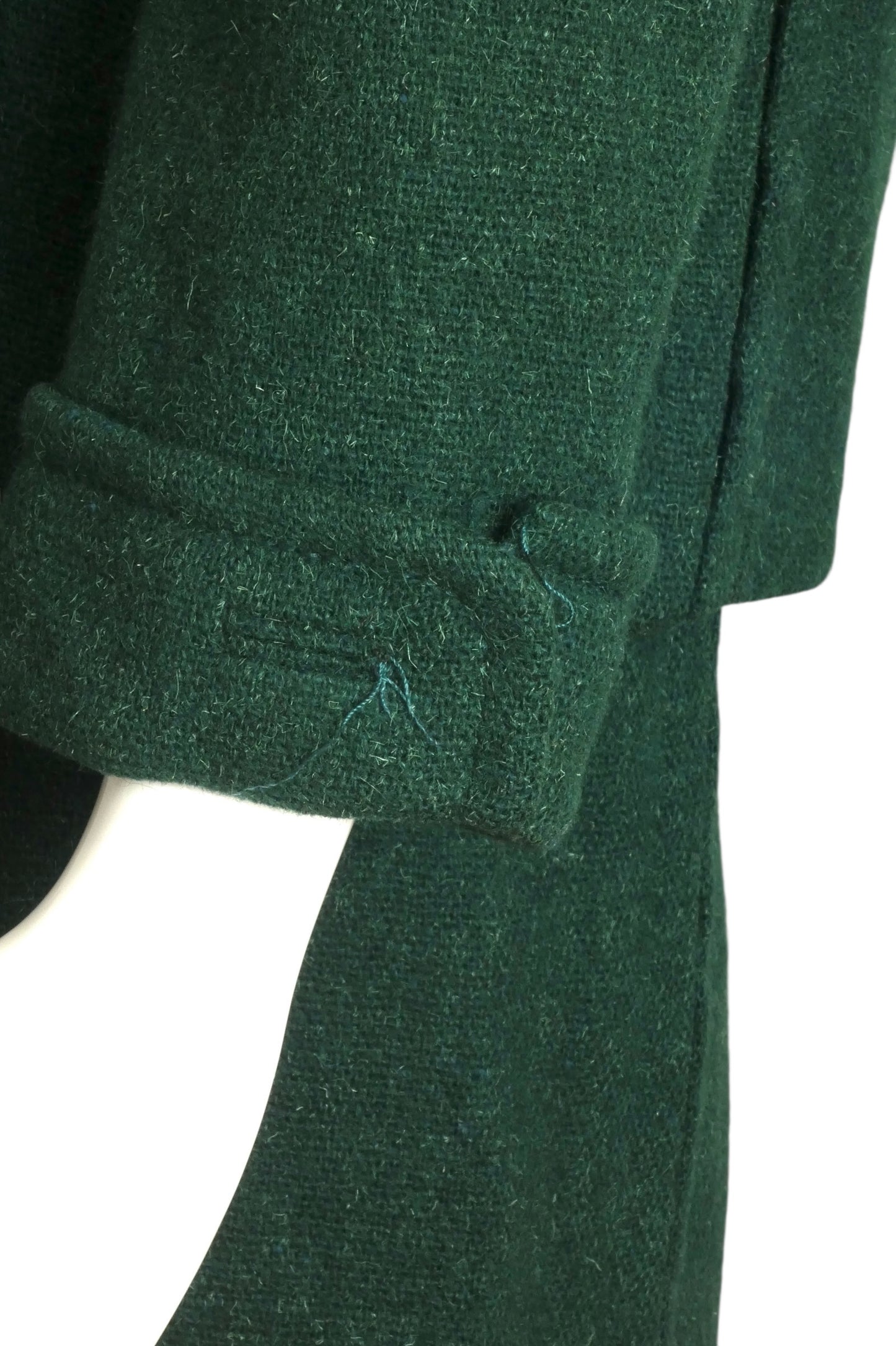 CHRISTIAN DIOR- 1950s Belted Green Wool Tweed Suit, Size 4