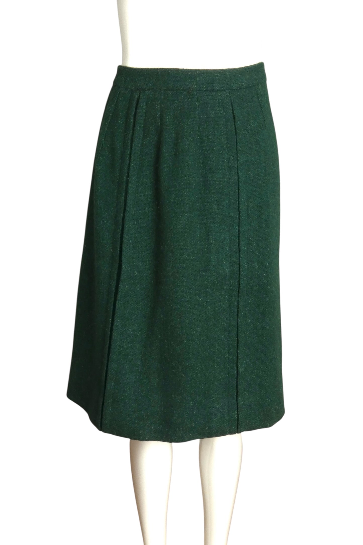 CHRISTIAN DIOR- 1950s Belted Green Wool Tweed Suit, Size 4