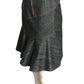ALAIA- 1990s Blue Denim Skirt Ensemble, Size Small