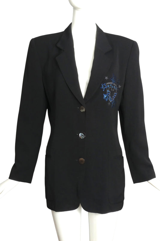ICEBERG- 1990s Navy Mickey Mouse Blazer, Size 10