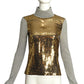 D&G- 1990s Sequin & Knit Turtleneck Sweater, Size XS