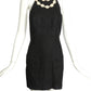CHRISTIAN FRANCIS ROTH- 1992 Black Linen Halter Dress, Size 4