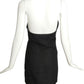 CHRISTIAN FRANCIS ROTH- 1992 Black Linen Halter Dress, Size 4