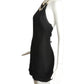 CHRISTIAN FRANCIS ROTH- 1992 Black Linen Halter Dress, Size 4