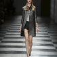 PRADA- 2010 Gray Satin Evening Coat, Size 4