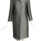 PRADA- 2010 Gray Satin Evening Coat, Size 4