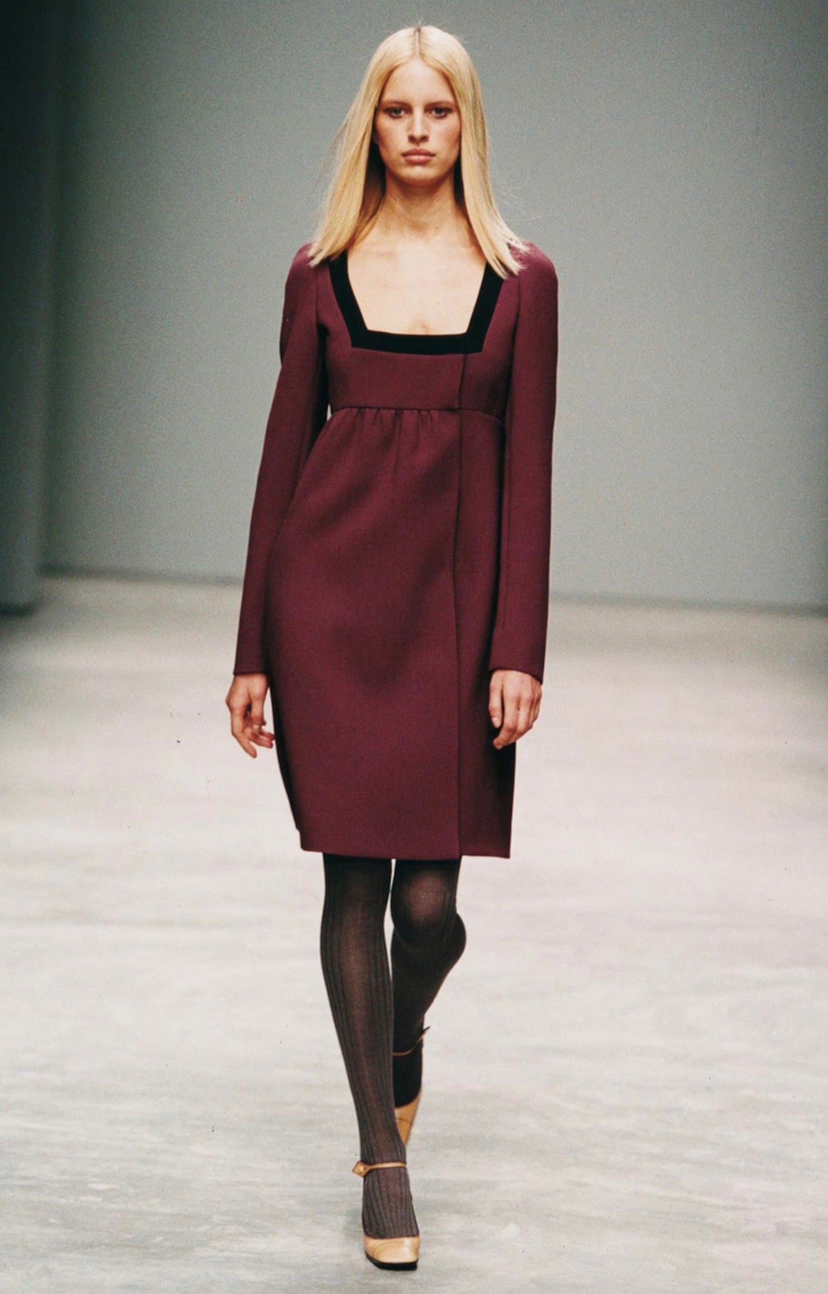 PRADA- 2001  Wool Empire Dress, Size 6