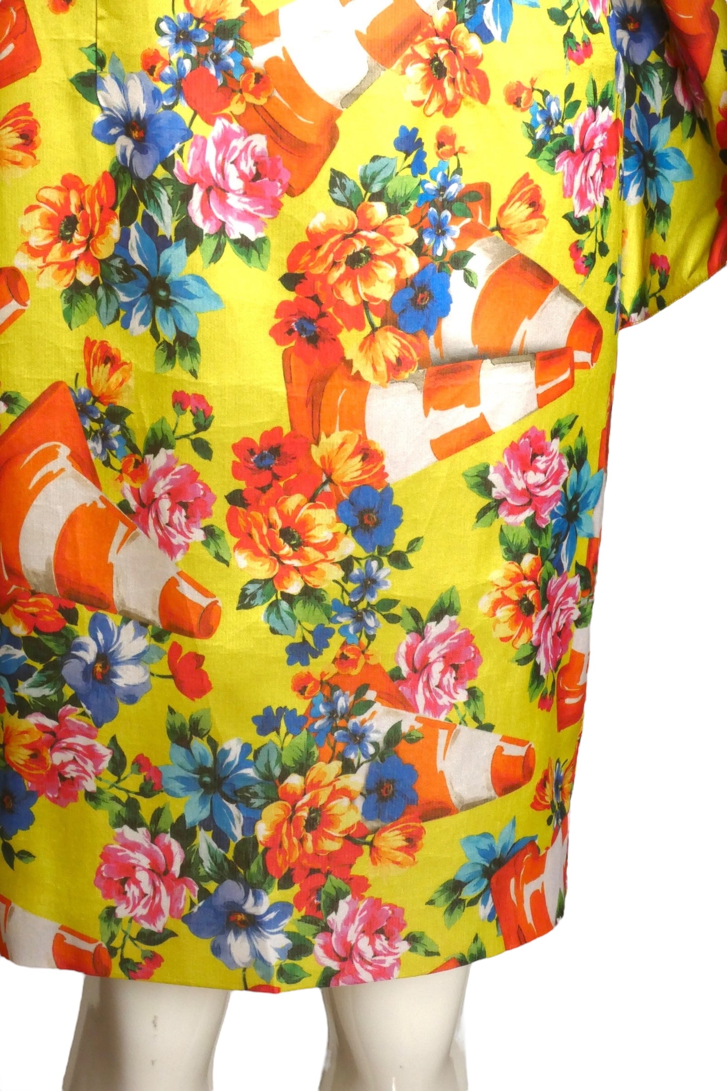 MOSCHINO COUTURE- 2016 Floral Traffic Cone Dress, Sise 4