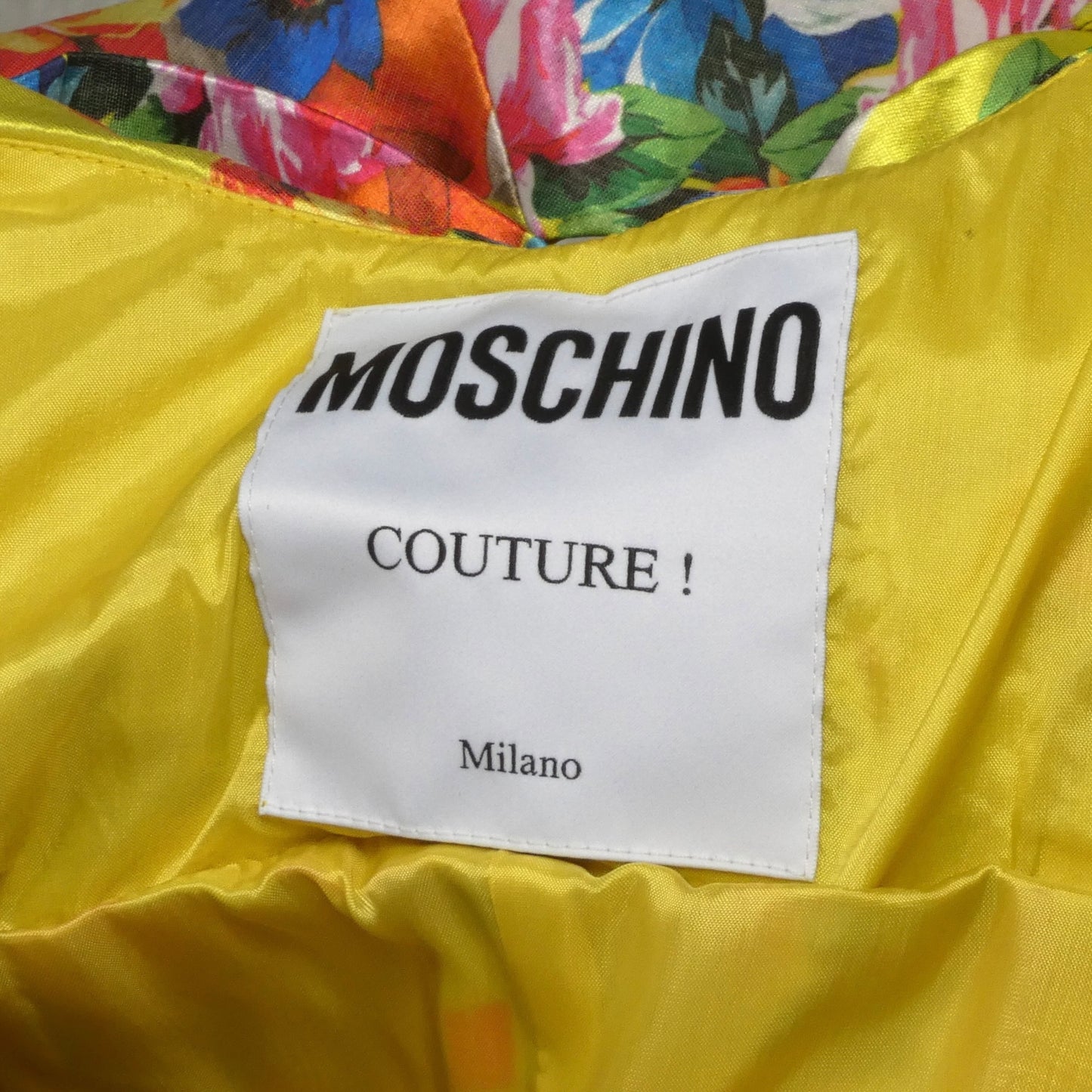 MOSCHINO COUTURE- 2016 Floral Traffic Cone Dress, Sise 4