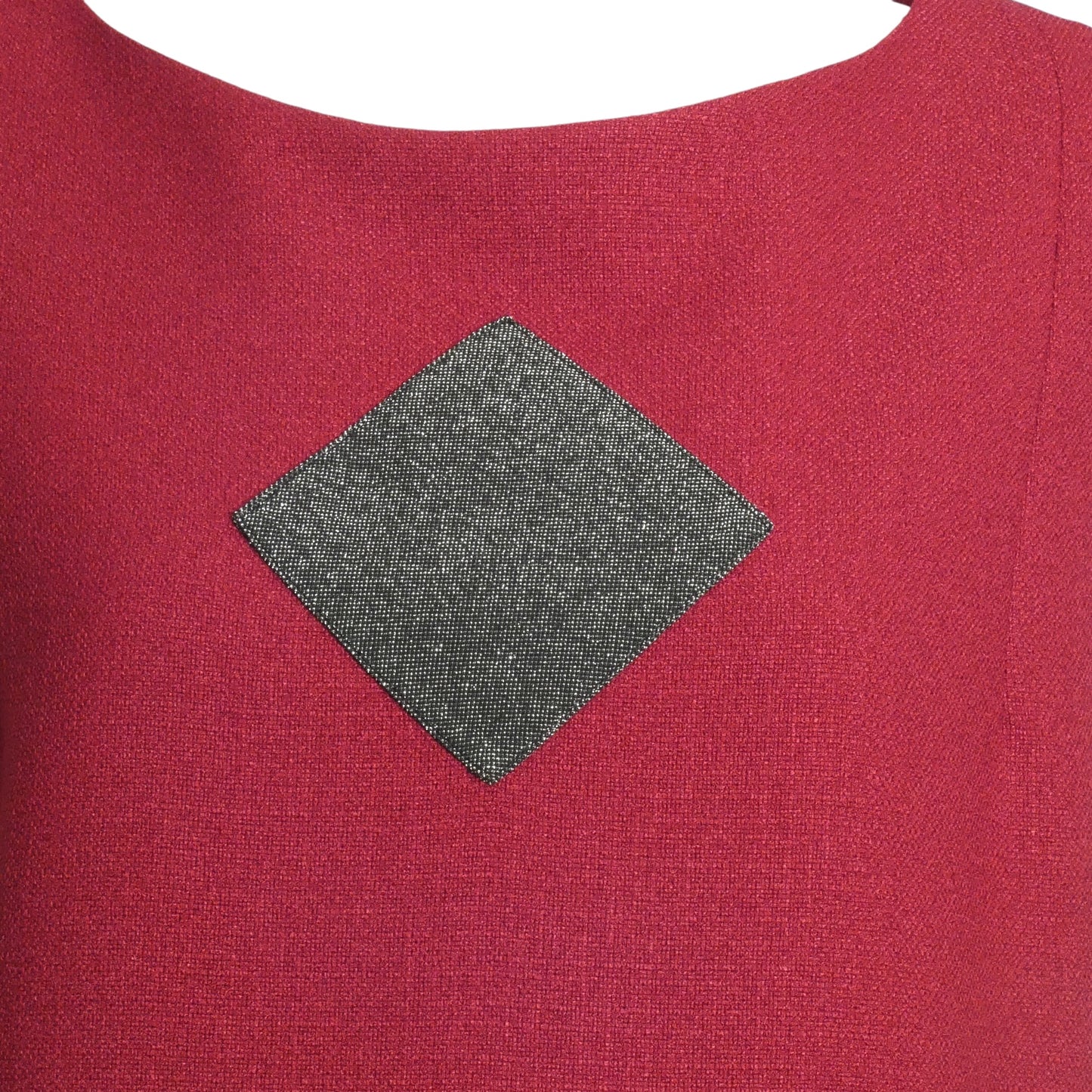 PIERRE CARDIN HAUTE COUTURE- 2000s Burgundy Rayon Shift Dress, Size 10