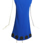 PIERRE CARDIN HAUTE COUTURE-  Blue Wool Knit Shift Dress, Size 4