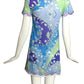 EMILIO PUCCI- 1960s Blue Printed Nylon Nightie, Size 2