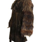 FENDI- 1984 Brown Curly Lamb Fur Coat, Size Large