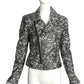 BALENCIAGA- 2013 Printed Leather Moto Jacket, Size 8