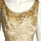 1960s 2pc Gold Beaded Brocade Evening Ensemble, Size 10