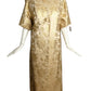 1960s 2pc Gold Beaded Brocade Evening Ensemble, Size 10
