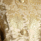 1960s 2pc Gold Beaded Brocade Evening Ensemble, Size 10