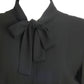 PIERRE CARDIN PARIS- 1970s Black Pleated Crepe Dress, Size 6