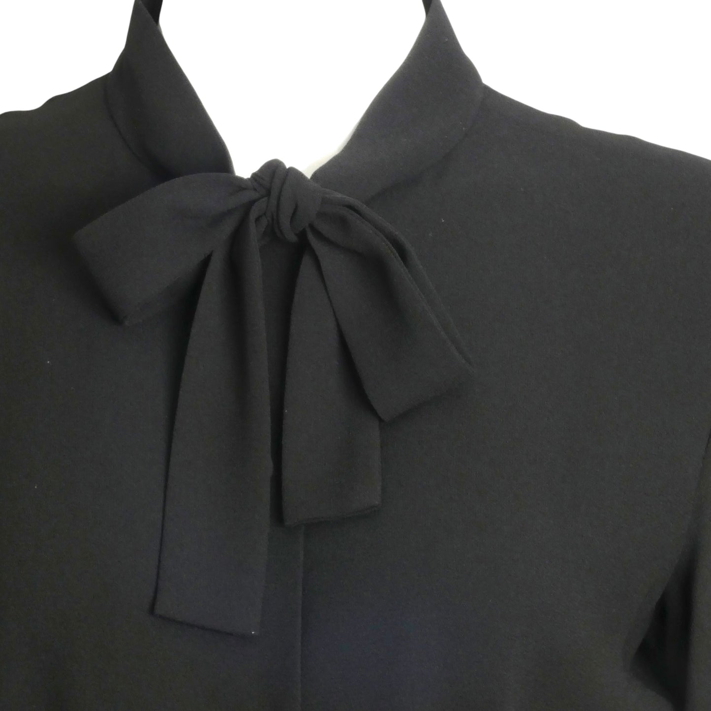 PIERRE CARDIN PARIS- 1970s Black Pleated Crepe Dress, Size 6