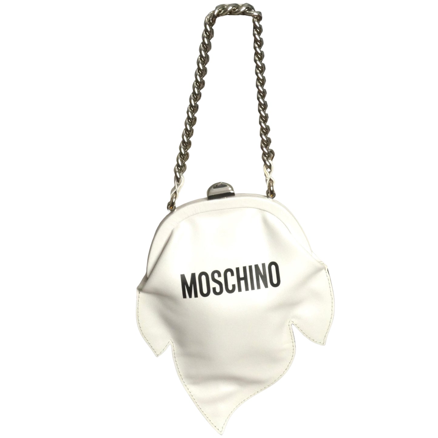 MOSCHINO- NWT 2020 White Leather GHOST Purse