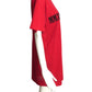 MOSCHINO COUTURE- 2019 Red Embroidered T-Shirt Dress, Size 8