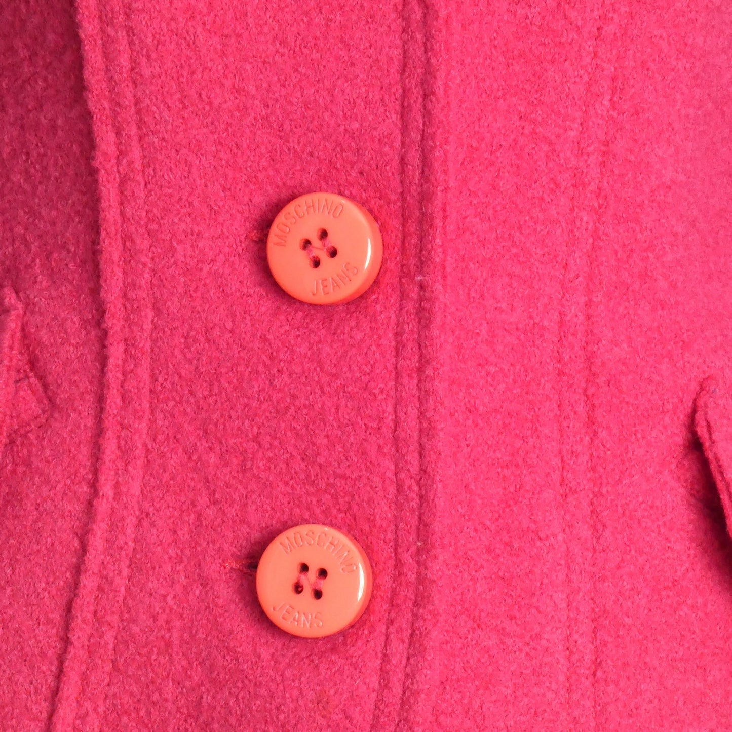 MOSCHINO JEANS- Pink Wool Blazer, Size 8