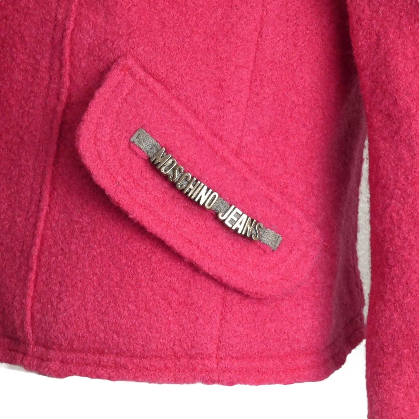 MOSCHINO JEANS- Pink Wool Blazer, Size 8