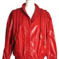 1980s Red Leather Jacket, Size 6