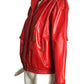 1980s Red Leather Jacket, Size 6