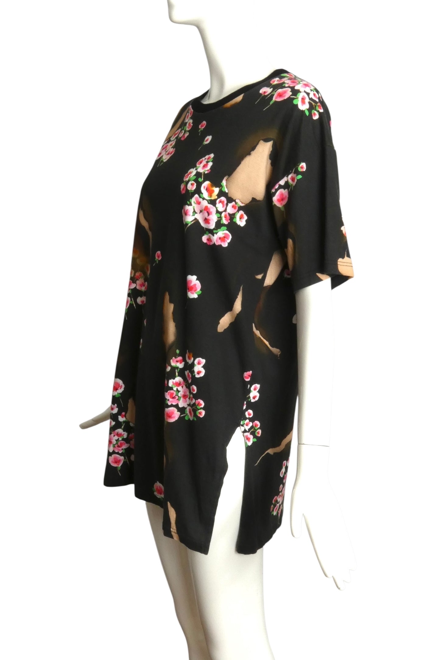 MOSCHINO COUTURE-2016 Graphic Print "Burn" T-Shirt Dress, Size 4