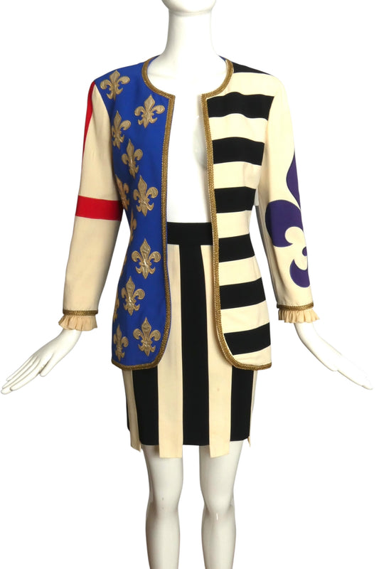 MOSCHINO COUTURE- 1993 Libertas Skirt Suit, Size 6