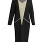 GIANNI VERSACE- 1980s Black & Grey Wool Knit Dress, Size 8