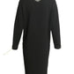 GIANNI VERSACE- 1980s Black & Grey Wool Knit Dress, Size 8