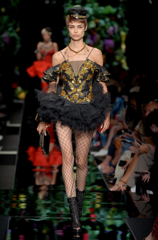 MOSCHINO COUTURE- NWT 2018 Sequin Bustier Bodice, Size 8
