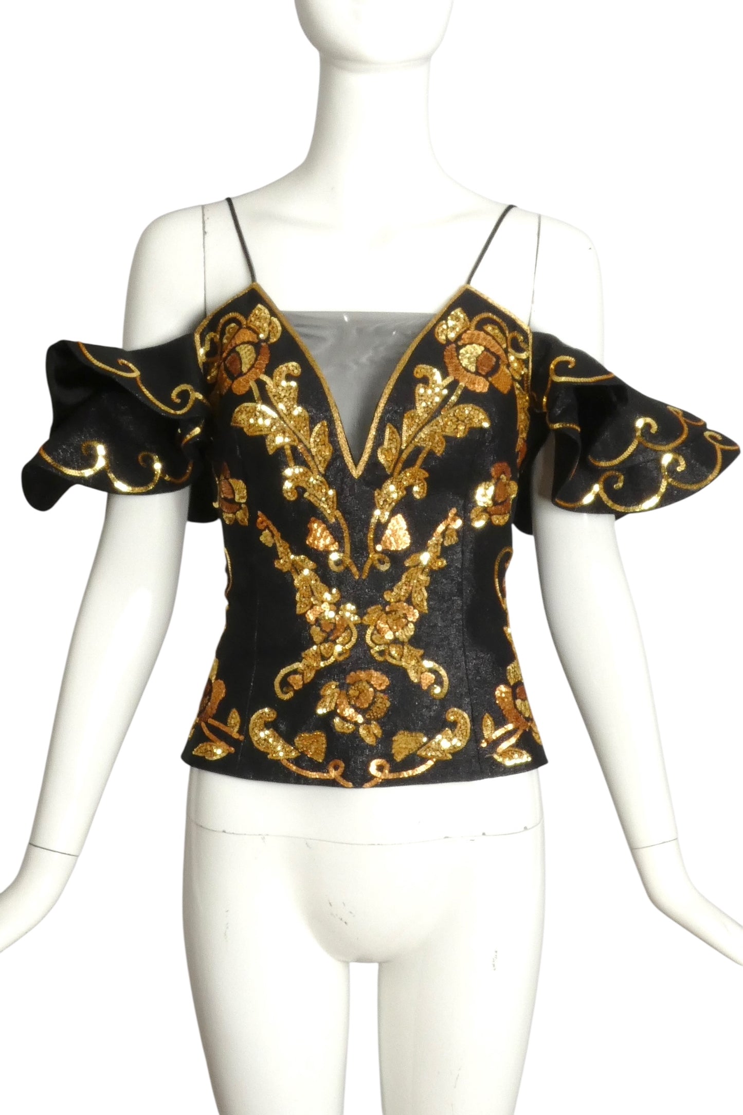MOSCHINO COUTURE- NWT 2018 Sequin Bustier Bodice, Size 8