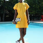 ICEBERG- 2021 Yellow Knit Shift Dress, Size 4