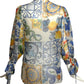 DOLCE & GABBANA- Floral Print Chiffon Blouse, Size 4