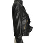 CHEAP & CHIC MOSCHINO- NWT Black Ruffle Leather Jacket, Size 6
