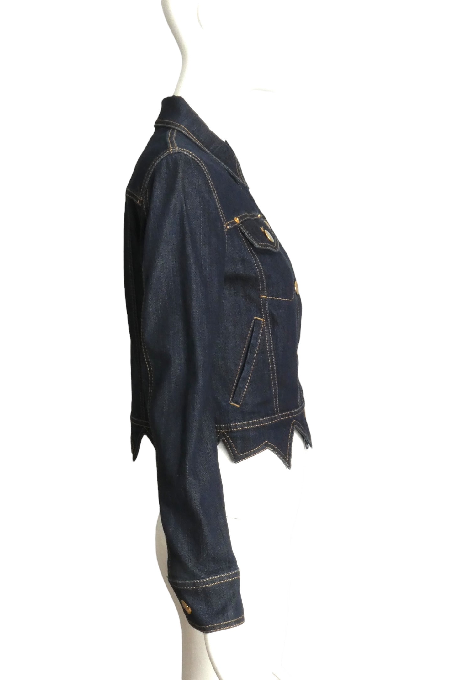 CHEAP & CHIC MOSCHINO- NWT Indigo Denim Jacket, Size 6