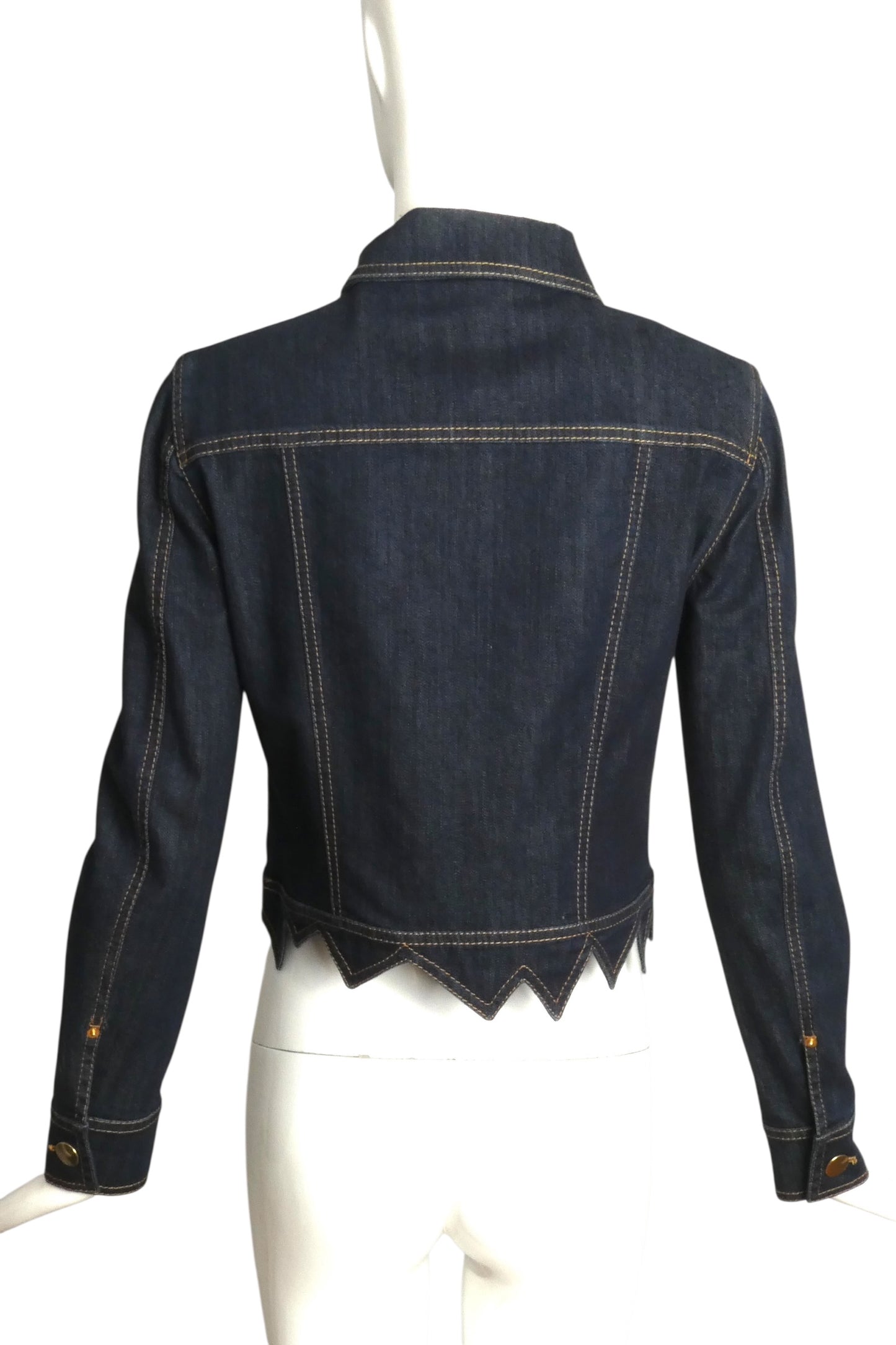 CHEAP & CHIC MOSCHINO- NWT Indigo Denim Jacket, Size 6