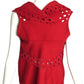 ALAIA- 2007 Red Lasercut Knit Vest, Size 6