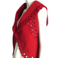 ALAIA- 2007 Red Lasercut Knit Vest, Size 6