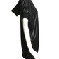CHEAP & CHIC MOSCHINO- Black Textured Knit Hoodie Tunic, Size 10