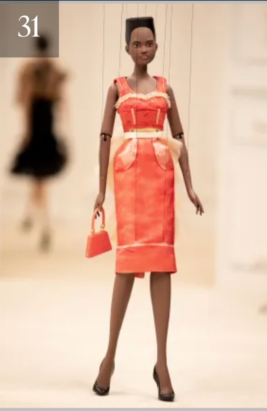 MOSCHINO COUTURE- 2021 Red/Pink Inside Out Print Dress, Size 4