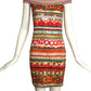 MOSCHINO JEANS- 1990s Printed Cotton Knit Dress, Size 12