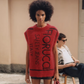 FIORUCCI- NWT 2023 Red Print Sweater Vest, Size Medium
