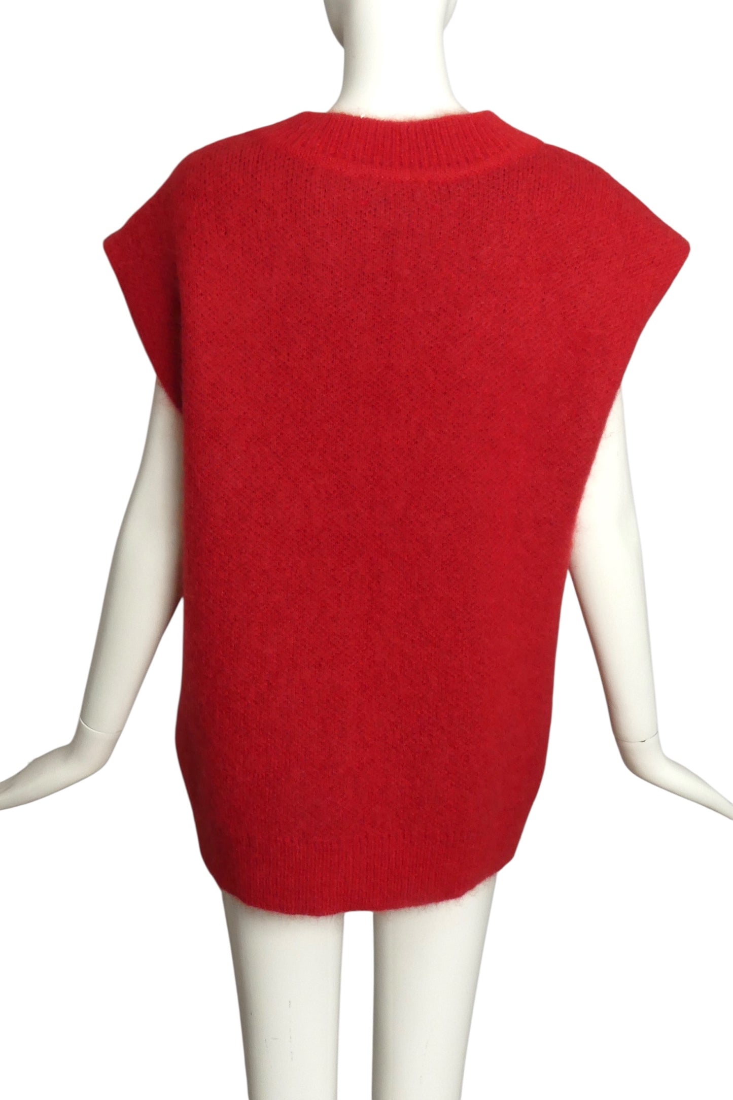 FIORUCCI- NWT 2023 Red Print Sweater Vest, Size Medium