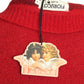 FIORUCCI- NWT 2023 Red Print Sweater Vest, Size Medium